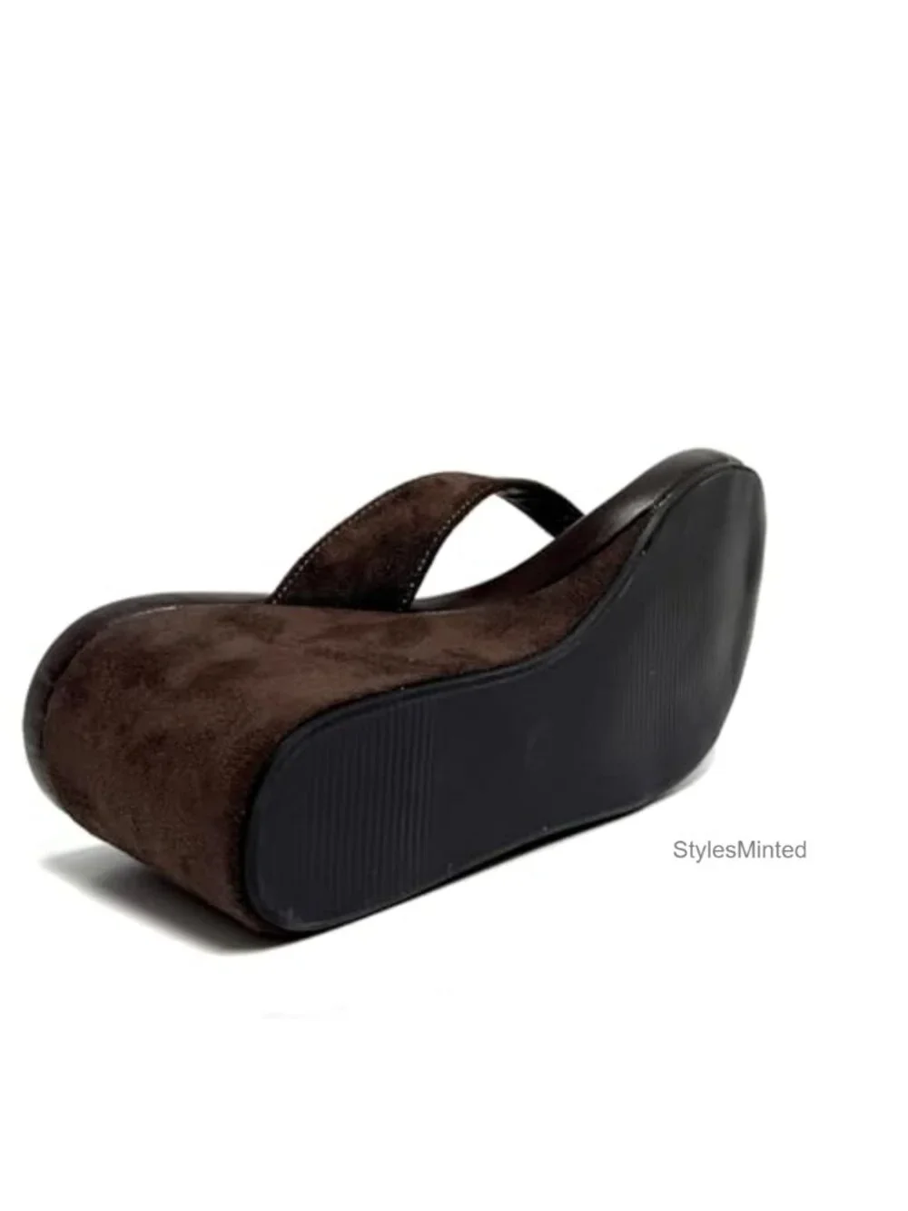 Suede Wedge Flip Flops Women's Open Toe Slip On Comfort Arch Support Sandals